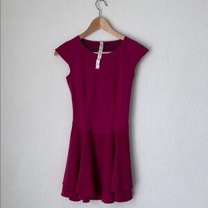 Lululemon Tennis Dress Elegant Magenta Cap Sleeve Dress